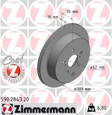 Brake Disc ZIMMERMANN 590.2843.20