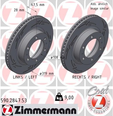 Brake Disc ZIMMERMANN 590.2847.53