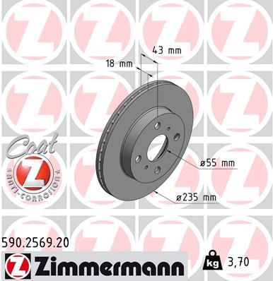 ZIMMERMANN 590.2569.20 Brake Disc
