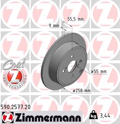 ZIMMERMANN 590.2577.20 Brake Disc