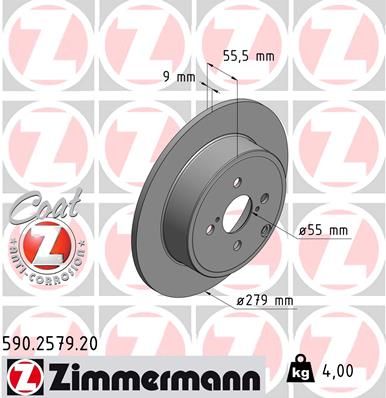 Brake Disc ZIMMERMANN 590.2579.20