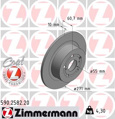ZIMMERMANN 590.2582.20 Brake Disc