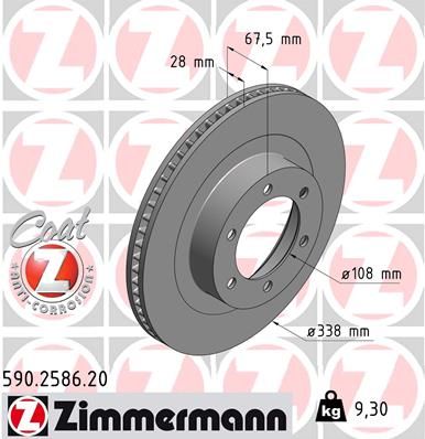 ZIMMERMANN 590.2586.20 Brake Disc