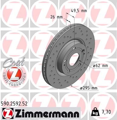 ZIMMERMANN 590.2592.52 Brake Disc