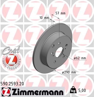 ZIMMERMANN 590.2593.20 Brake Disc