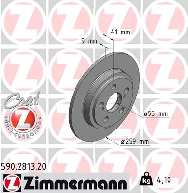 Brake Disc ZIMMERMANN 590.2813.20