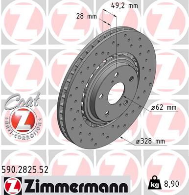 ZIMMERMANN 590.2825.52 Brake Disc