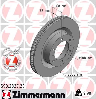 ZIMMERMANN 590.2827.20 Brake Disc