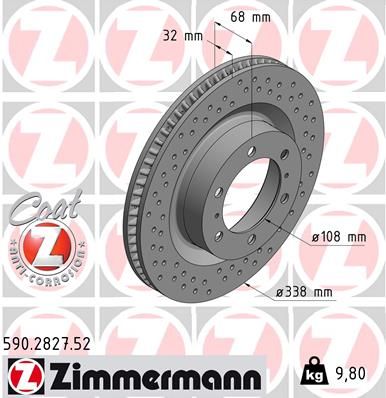 ZIMMERMANN 590.2827.52 Brake Disc