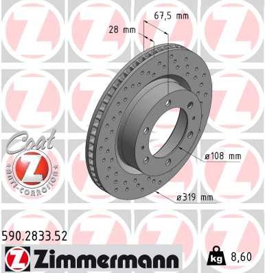 Brake Disc ZIMMERMANN 590.2833.52