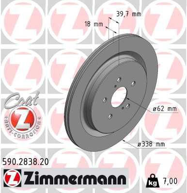 Brake Disc ZIMMERMANN 590.2838.20