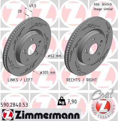 Brake Disc ZIMMERMANN 590.2840.53