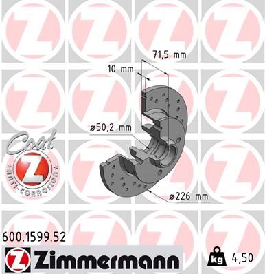 ZIMMERMANN 600.1599.52 Brake Disc