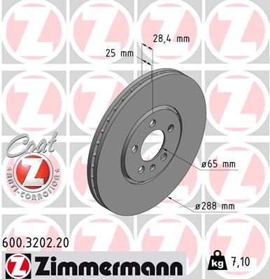 ZIMMERMANN 600.3202.20 Brake Disc