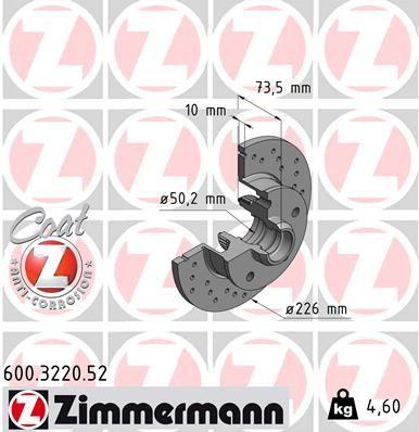 ZIMMERMANN 600.3220.52 Brake Disc