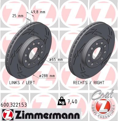 ZIMMERMANN 600.3221.53 Brake Disc