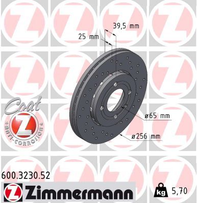 Brake Disc ZIMMERMANN 600.3230.52