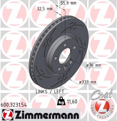 ZIMMERMANN 600.3231.54 Brake Disc