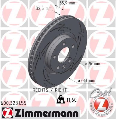ZIMMERMANN 600.3231.55 Brake Disc