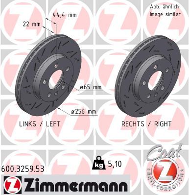 ZIMMERMANN 600.3259.53 Brake Disc