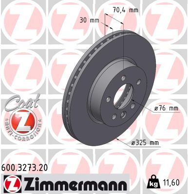 ZIMMERMANN 600.3273.20 Brake Disc