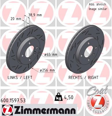 ZIMMERMANN 600.1597.53 Brake Disc