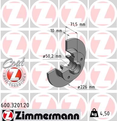 ZIMMERMANN 600.3201.20 Brake Disc