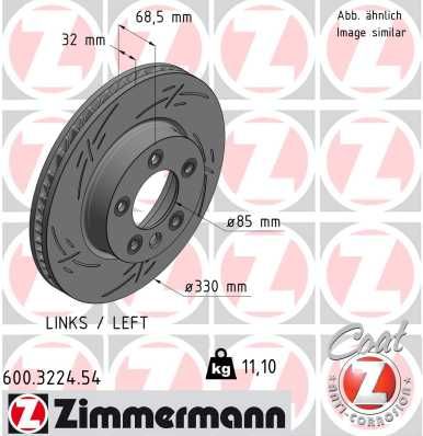 ZIMMERMANN 600.3224.54 Brake Disc