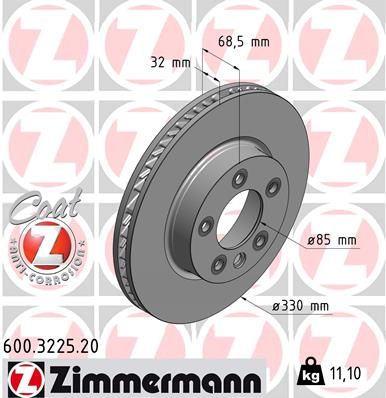 Brake Disc ZIMMERMANN 600.3225.20