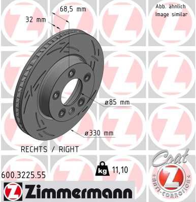 Brake Disc ZIMMERMANN 600.3225.55
