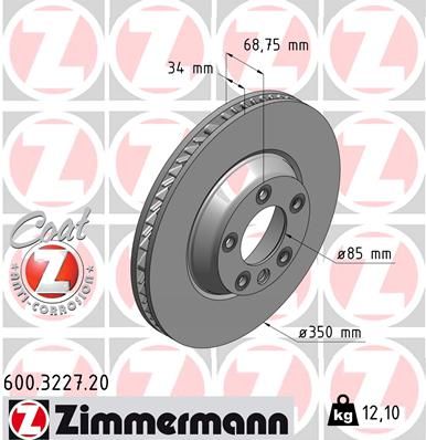 Brake Disc ZIMMERMANN 600.3227.20