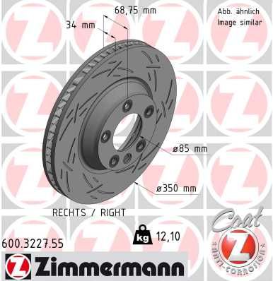 Brake Disc ZIMMERMANN 600.3227.55