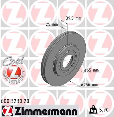 Brake Disc ZIMMERMANN 600.3230.20