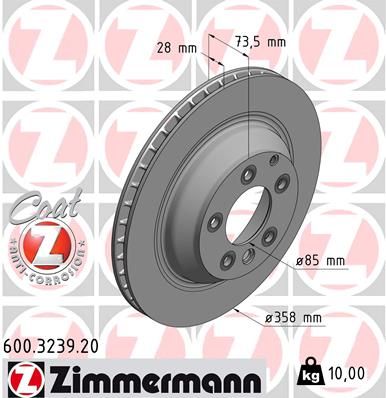 ZIMMERMANN 600.3239.20 Brake Disc
