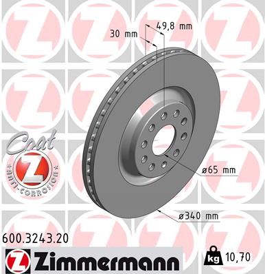 ZIMMERMANN 600.3243.20 Brake Disc