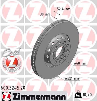 ZIMMERMANN 600.3245.20 Brake Disc