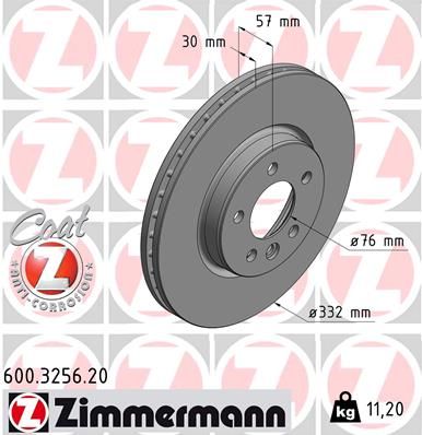 ZIMMERMANN 600.3256.20 Brake Disc