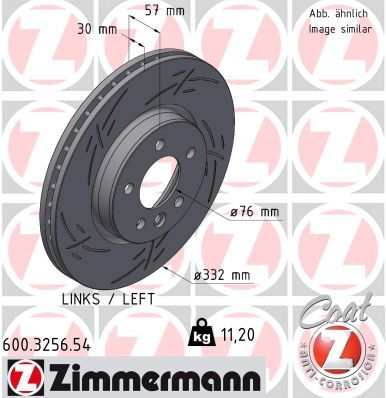 ZIMMERMANN 600.3256.54 Brake Disc