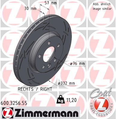 ZIMMERMANN 600.3256.55 Brake Disc