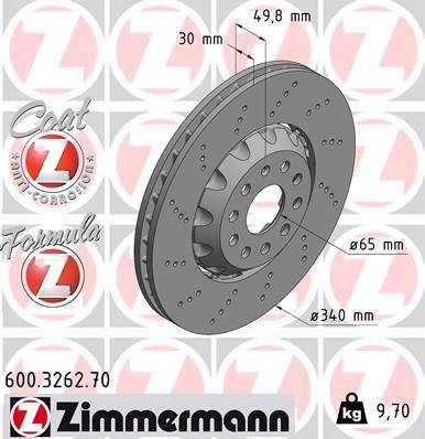 ZIMMERMANN 600.3262.70 Brake Disc