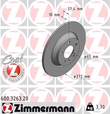 Brake Disc ZIMMERMANN 600.3263.20