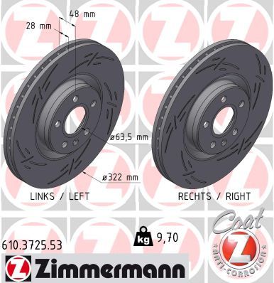 ZIMMERMANN 610.3725.53 Brake Disc