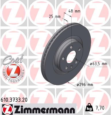 ZIMMERMANN 610.3733.20 Brake Disc