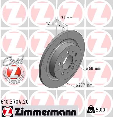 ZIMMERMANN 610.3704.20 Brake Disc