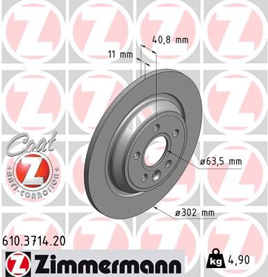 ZIMMERMANN 610.3714.20 Brake Disc