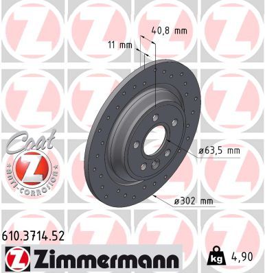 ZIMMERMANN 610.3714.52 Brake Disc